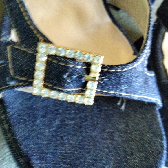 Splash Retro Style denim platform sandals - Picture 10 of 14